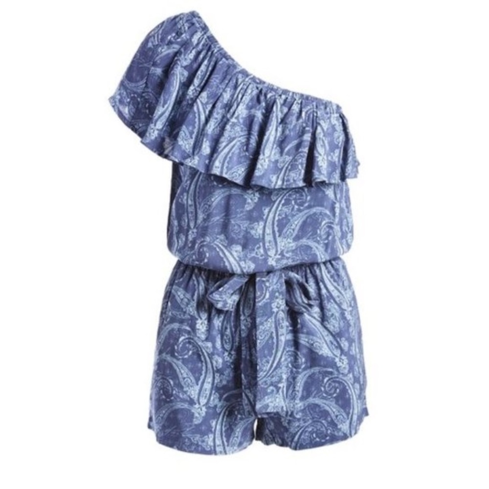Mimi Chica Ruffle One-Shoulder Romper - Picture 4 of 5